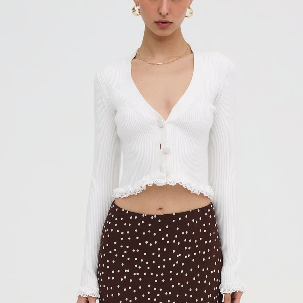 For Love and Lemons Lace Detailing Cardigan